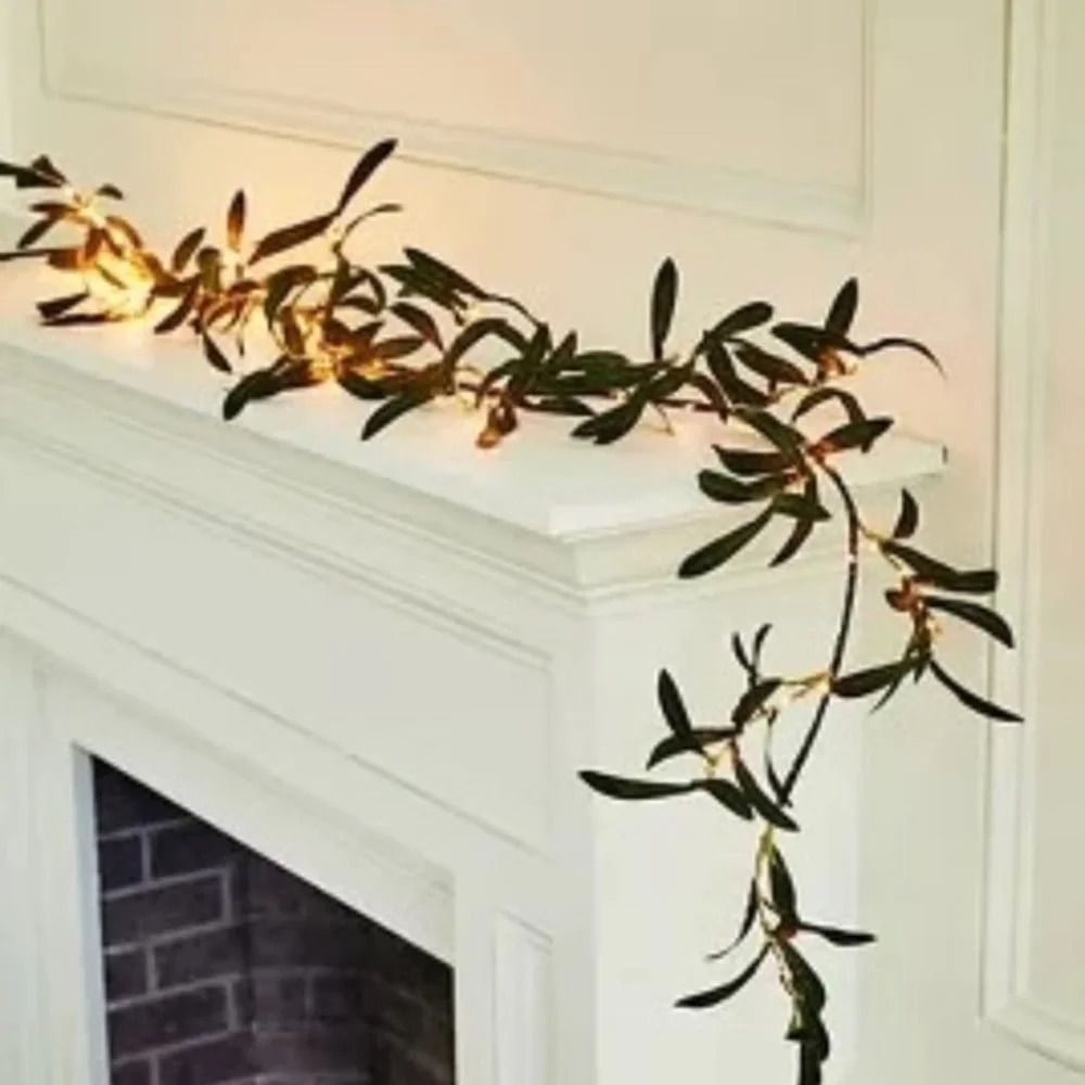 Anthropologie Stargazer Lighted Olive Garland
